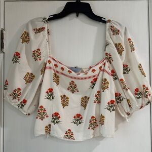 ANTONIO MELANI Floral Puff Sleeve Blouse